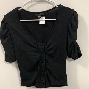 Love brand little black button up sweater Size M